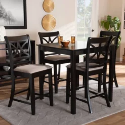 5pc Chandler Pub Dining Set Sand/Espresso - Baxton Studio 10 5pc Chandler Pub Dining Set Sand/Espresso - Baxton Studio -Urban Dwell Gear Outlet Store GUEST 81c5cb8f c0fd 4599 8adb 339aaa661a3b