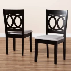 2pc Lenoir Upholstered Wood Dining Chair Set - Baxton Studio -Urban Dwell Gear Outlet Store GUEST 81fc7e5b b580 4639 bdf1 99e40c1a6995