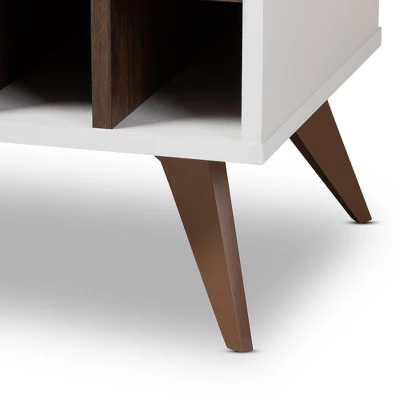Baxton Studio Pietro Finished Wine Cabinet White/Brown - BaxtonStudio 7 Baxton Studio Pietro Finished Wine Cabinet White/Brown - BaxtonStudio - Image 7
