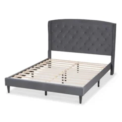 Joanna Velvet Fabric Upholstered And Wood Platform Bed - Baxton Studio 9 Joanna Velvet Fabric Upholstered And Wood Platform Bed - Baxton Studio -Urban Dwell Gear Outlet Store GUEST 8247d019 a2c1 4e70 9bc1 3a90d683ff1b