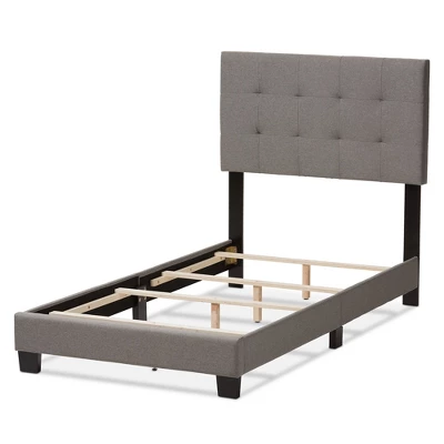 Twin Brookfield Modern And Contemporary Fabric Upholstered Bed - Baxton Studio 2 Twin Brookfield Modern And Contemporary Fabric Upholstered Bed - Baxton Studio - Image 2