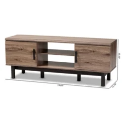 2 Door Arend Two-Tone Wood TV Stand For TVs Up To 55" Brown - Baxton Studio -Urban Dwell Gear Outlet Store GUEST 8267ab14 5a30 4398 a48a d51c60dec39a