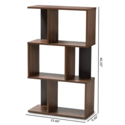 40.2" Legende Finished Display Bookcase Brown/Dark Gray - Baxton Studio -Urban Dwell Gear Outlet Store GUEST 85b88ac4 2525 49b8 a5c4 107cc92b752b