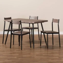 5pc Dining Set Metal And Mave Wood Walnut/Black - Baxton Studio 11 5pc Dining Set Metal And Mave Wood Walnut/Black - Baxton Studio -Urban Dwell Gear Outlet Store GUEST 85f812b9 1c33 466d af2b f6c3baf15f46