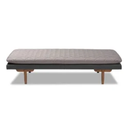Twin Two Marit Tone Upholstered Wood Daybed Gray/Walnut - Baxton Studio -Urban Dwell Gear Outlet Store GUEST 864cac53 4cb1 40da b99b 98e5fb729429