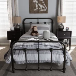 Twin Mandy Vintage Industrial Finished Metal Platform Bed Black - Baxton Studio 13 Twin Mandy Vintage Industrial Finished Metal Platform Bed Black - Baxton Studio -Urban Dwell Gear Outlet Store GUEST 867e1b44 3d3e 463e 9023 91b577a378a6