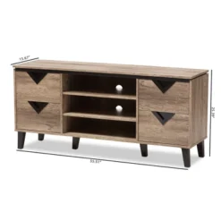 Beacon Modern And Contemporary Wood TV Stand For TVs Up To 55" Light Brown - Baxton Studio -Urban Dwell Gear Outlet Store GUEST 87452f98 ccc3 4226 87e2 3f238fc13528