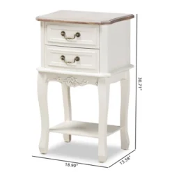 Amalie 2 Drawer Wood Nightstand White/Oak - Baxton Studio -Urban Dwell Gear Outlet Store GUEST 8775acbe bd05 4228 bc53 42c5936d98a5