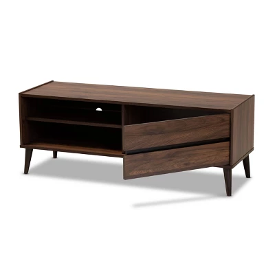 TV Stand For TVs Up To 50" Suli Wood Brown - Baxton Studio 1 TV Stand For TVs Up To 50" Suli Wood Brown - Baxton Studio