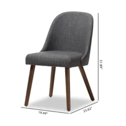 Set Of 2 Cody Mid Century Modern Walnut Finished Wood Fabric Upholstered Dining Chair - Baxton Studio -Urban Dwell Gear Outlet Store GUEST 87d04f41 b74b 49a2 a83b 58ffc0920a1d