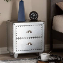 2 Drawer Davet Metal Nightstand Silver - Baxton Studio 13 2 Drawer Davet Metal Nightstand Silver - Baxton Studio -Urban Dwell Gear Outlet Store GUEST 884e6561 bbb4 44ad 962a 9ee3ff5ebfd3