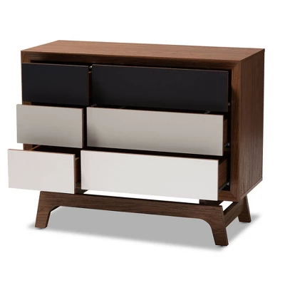 6 Drawer Svante Wood Chest Brown - Baxton Studio 8 6 Drawer Svante Wood Chest Brown - Baxton Studio - Image 8
