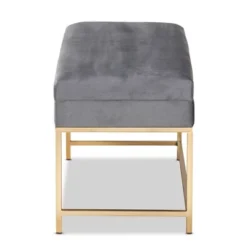 Aliana Velvet Fabric And Metal Large Ottoman Gold - Baxton Studio -Urban Dwell Gear Outlet Store GUEST 8b399781 6276 4008 bf5f 09ba345f7c61