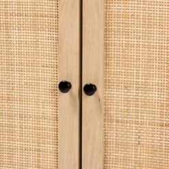 Declan Wood And Natural Rattan 2 Door Storage Cabinet Espresso Brown/Black - Baxton Studio -Urban Dwell Gear Outlet Store GUEST 8b756d47 c303 4f17 a47d d7ef1a7d338a