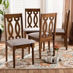Set Of 4 Cherese Fabric Upholstered Wood Dining Chairs Gray/Walnut - Baxton Studio 6 Set Of 4 Cherese Fabric Upholstered Wood Dining Chairs Gray/Walnut - Baxton Studio -Urban Dwell Gear Outlet Store GUEST 8bac0ad2 e84e 4450 9c8b 39210e3f5c40