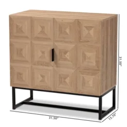 Darien Wood And Metal 2 Door Storage Cabinet Brown/Black - Baxton Studio -Urban Dwell Gear Outlet Store GUEST 8bc7f93f 4b21 40dd 87aa 740c65bba953
