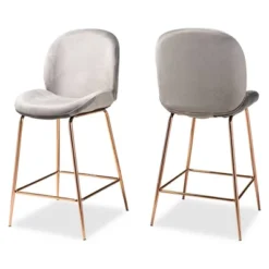 2pc Lander Velvet Fabric Upholstered Metal Counter Stool Set - Baxton Studio 20 2pc Lander Velvet Fabric Upholstered Metal Counter Stool Set - Baxton Studio -Urban Dwell Gear Outlet Store GUEST 8cc94e6f 9aff 406a 9a2d a46fccef3bc6
