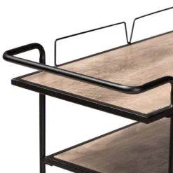 Huntley Wood And Metal Mobile Wine Cart Walnut Brown/Black - Baxton Studio -Urban Dwell Gear Outlet Store GUEST 8cffac8d 657e 4fac b531 ffe1a5a64201