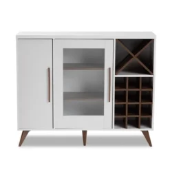 Baxton Studio Pietro Finished Wine Cabinet White/Brown - BaxtonStudio 11 Baxton Studio Pietro Finished Wine Cabinet White/Brown - BaxtonStudio -Urban Dwell Gear Outlet Store GUEST 8d2895cc 44e6 4fe8 8001 94b68765fe35