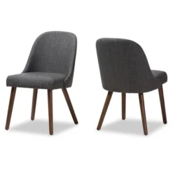 Set Of 2 Cody Mid Century Modern Walnut Finished Wood Fabric Upholstered Dining Chair - Baxton Studio -Urban Dwell Gear Outlet Store GUEST 8df35200 eebb 41bc 8228 10eecf258e30
