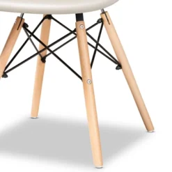 4pc Galen Plastic And Wood Dining Chair Set - Baxton Studio -Urban Dwell Gear Outlet Store GUEST 8e22d737 0945 48f5 bf85 824e5c2144b2