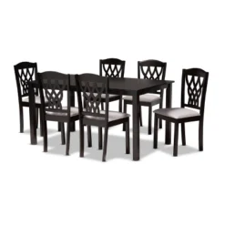7pc Salem Fabric Upholstered And Wood Dining Set - Baxton Studio -Urban Dwell Gear Outlet Store GUEST 8e6cd60c fbde 49b8 99d9 3fb38a629334
