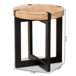 Horace Wood And Metal End Table Brown/Black - Baxton Studio -Urban Dwell Gear Outlet Store GUEST 8f65a32a f9e9 4deb b423 ba57c811dc9d