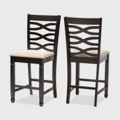 Set Of 2 Caron Finished Wood Counter Height Pub Chairs - Baxton Studio -Urban Dwell Gear Outlet Store GUEST 8f6ebe45 5ebf 467e 91a3 b9590acee015