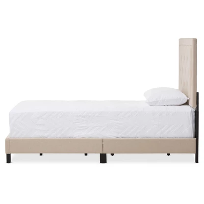 Paris Modern And Contemporary Linen Upholstered Tufting Platform Bed - Twin - Baxton Studio 1 Paris Modern And Contemporary Linen Upholstered Tufting Platform Bed - Twin - Baxton Studio