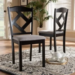 Set Of 2 Ruth Espresso Finished Dining Chair Gray/ Brown - Baxton Studio 11 Set Of 2 Ruth Espresso Finished Dining Chair Gray/ Brown - Baxton Studio -Urban Dwell Gear Outlet Store GUEST 8febd53d 17d2 4c85 8944 8e41285ecf3a
