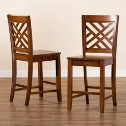 2pc Caron Wood Counter Stool Set - Baxton Studio -Urban Dwell Gear Outlet Store GUEST 9027b8aa b0e5 429a 9207 cd9bd1afbe2d