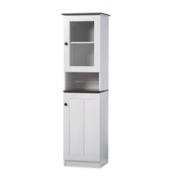 Lauren TwoTone And Buffet And Hutch Kitchen Cabinet White/Dark Brown - Baxton Studio -Urban Dwell Gear Outlet Store GUEST 9042ce81 fa2f 4e40 8d3e 53d82122dec9