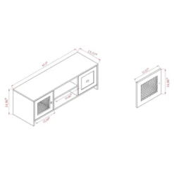 Connell Two-Tone Wood And Metal 2 Door TV Stand For TVs Up To 40" Natural Brown/Black - Baxton Studio -Urban Dwell Gear Outlet Store GUEST 90678b62 627c 49db 83c0 2ac64cdecfa3
