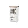Faron Finished Wood 2 Drawer Storage Cabinet White/Oak Brown - Baxton Studio