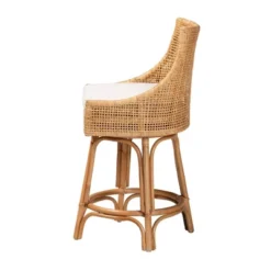 Bella Rattan Counter Stool Natural Brown/White - Baxton Studio -Urban Dwell Gear Outlet Store GUEST 90ee604c 7e01 4983 b6b1 22d0fd91d044