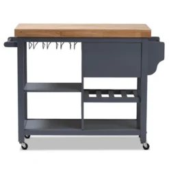 Sunderland Coastal And Farmhouse Natural Wood Kitchen Cart Gray, Light Brown - Baxton Studio 23 Sunderland Coastal And Farmhouse Natural Wood Kitchen Cart Gray, Light Brown - Baxton Studio -Urban Dwell Gear Outlet Store GUEST 917c0c4e bfbb 4035 8b03 28dddba67c8f