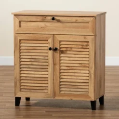 Coolidge Wood 1 Drawer Storage Cabinet Oak Brown - Baxton Studio -Urban Dwell Gear Outlet Store GUEST 920b2e7c 687f 487a 88da 164a516d4cdf