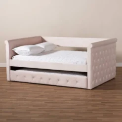Full Amaya Velvet Daybed With Trundle Pink - Baxton Studio -Urban Dwell Gear Outlet Store GUEST 9252961e 244c 478f 8fd3 f143add99edd