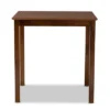 Lenoir Wood Square Counter Height Pub Table Walnut - Baxton Studio