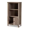 51.8" 3 Tier Derek Wood Bookcase Oak - Baxton Studio