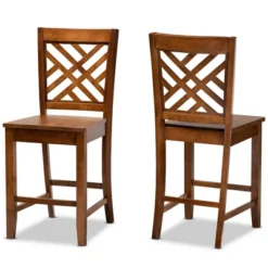 2pc Caron Wood Counter Stool Set - Baxton Studio -Urban Dwell Gear Outlet Store GUEST 93409e39 ce18 46dd b485 b98a80d46925