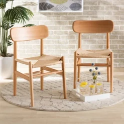 2pc Raheem Hemp And Wood Dining Chair Set Brown - Baxton Studio 13 2pc Raheem Hemp And Wood Dining Chair Set Brown - Baxton Studio -Urban Dwell Gear Outlet Store GUEST 934fd108 2a3c 4233 89ed 6d1e8dc6dabc