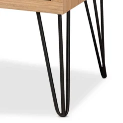 Denali Wood And Metal Storage Cabinet Brown/Black - Baxton Studio -Urban Dwell Gear Outlet Store GUEST 93638f6d 3c1a 4407 a5b2 293fcb2d7841