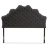 Hilda Modern And Contemporary Fabric Headboard Dark Gray - Baxton Studio