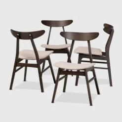 Set Of 4 Britte Fabric Upholstered Wood Dining Chairs - Baxton Studio 11 Set Of 4 Britte Fabric Upholstered Wood Dining Chairs - Baxton Studio -Urban Dwell Gear Outlet Store GUEST 937caab0 23c2 455b bbf2 789cdf4772a8