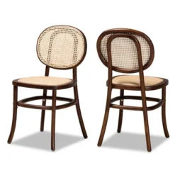 2pc Garold Woven Rattan And Wood Cane Dining Chair Set - Baxton Studio 19 2pc Garold Woven Rattan And Wood Cane Dining Chair Set - Baxton Studio -Urban Dwell Gear Outlet Store GUEST 95690489 f0cc 4933 a83b 3ad0b970af21