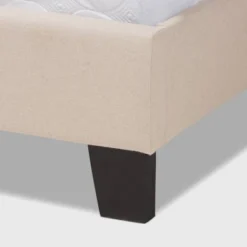 Ramon Linen Panel Bed With Nailhead Trim - Baxton Studio -Urban Dwell Gear Outlet Store GUEST 960c39c7 27fb 4ae5 b4a6 b3157ef9d895