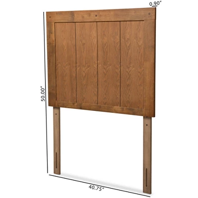 Patwin Wood Headboard Walnut - Baxton Studio 4 Patwin Wood Headboard Walnut - Baxton Studio - Image 4
