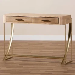 Lafoy Natural Finished Wood And Finished 2 Drawer Console Table Brown - Baxton Studio -Urban Dwell Gear Outlet Store GUEST 965cac67 0678 4a7e 8eb1 66a2bb462ca3