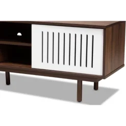 Meike Two-Tone Wood TV Stand For TVs Up To 70" Walnut/White - Baxton Studio -Urban Dwell Gear Outlet Store GUEST 9683e6be 4fbb 4d8a 9013 560bc0db38a2